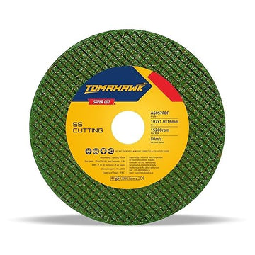 Tomahawk Cutting Wheel - 4-inch, Double Net, Metal & Stainless Steel, 10-Pack - 107x1.0x16mm, Green