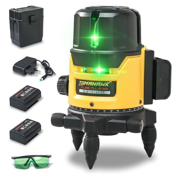 Line Laser Cross - 5-Line 3D Self Leveling Horizontal And Vertical Green Laser - Plastic