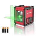 Tomahawk 2-Line Green Laser Level - 98ft Range, IP54, 3 AAA Batteries - OLL 002