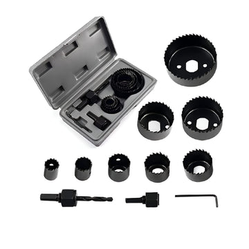 Tomahawk Hole Saw Cutter Set - 11-Piece, 19-64mm Diameter, Carbon Steel