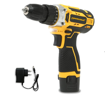 Tomahawk Cordless Drill/Screwdriver - 12V 10mm Dual Speed 1.5Ah Battery - DMS-9000