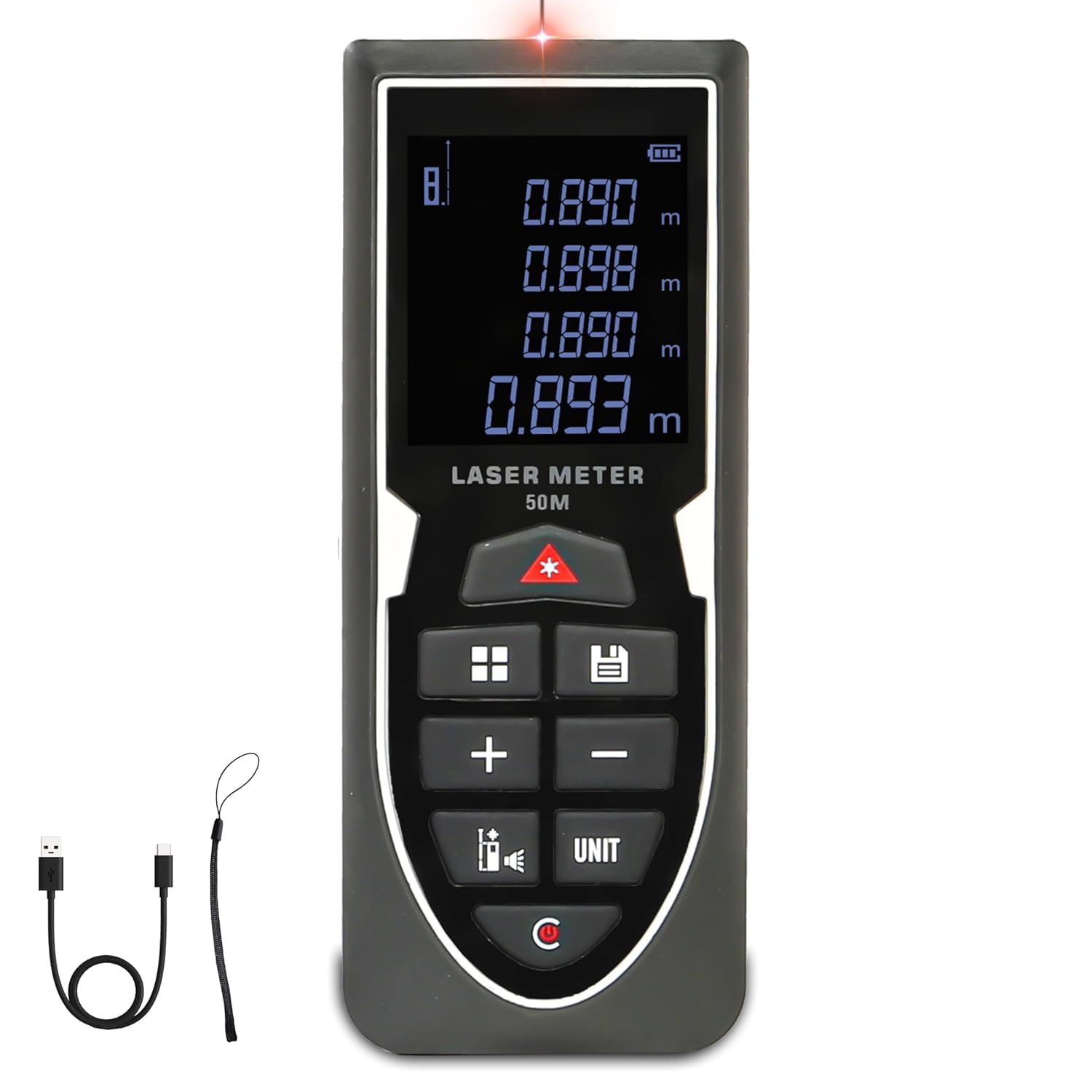 Tomahawk Laser Distance Meter - 50m 164 Ft IP54 Waterproof - BLA-0500 LT