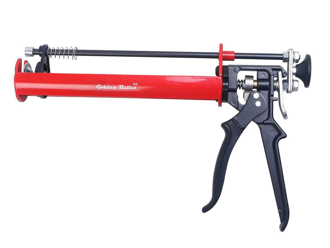 Tomahawk Caulking Gun - Heavy Duty 12:1 Ratio with Rotating Barrel and Soft Grip Handle - BCG-01