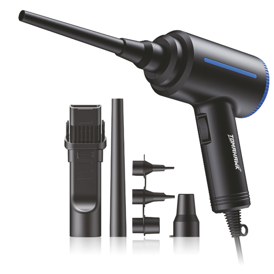 Tomahawk Compressed Air Duster - 260W/500W Power, 3m Cord Length, Copper Motor, 2 Gears - TCD 333