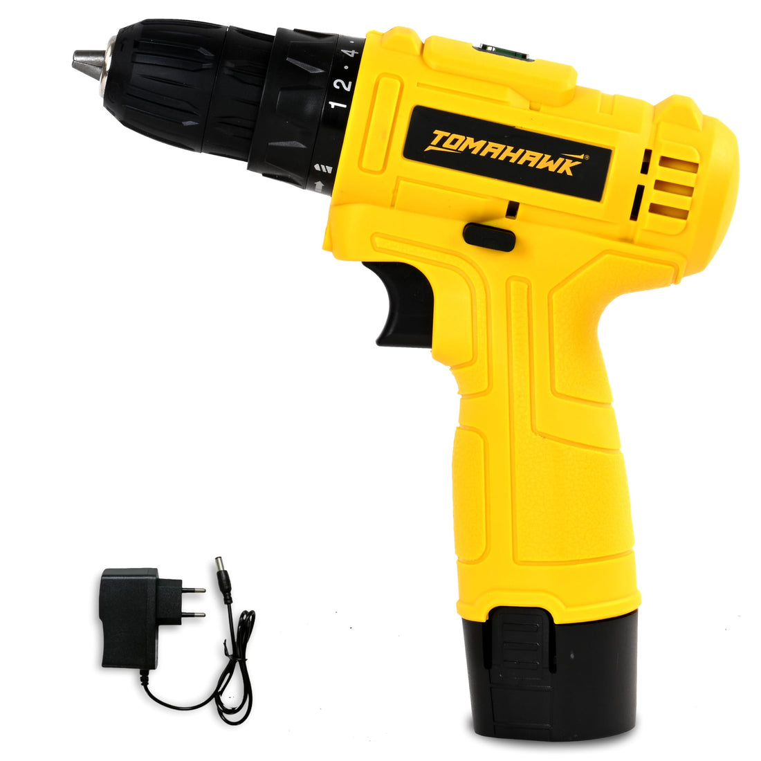 Tomahawk Cordless Drill Driver - 12V, 1.5Ah Battery, 24Nm Torque, 10mm Chuck - TAL-6500
