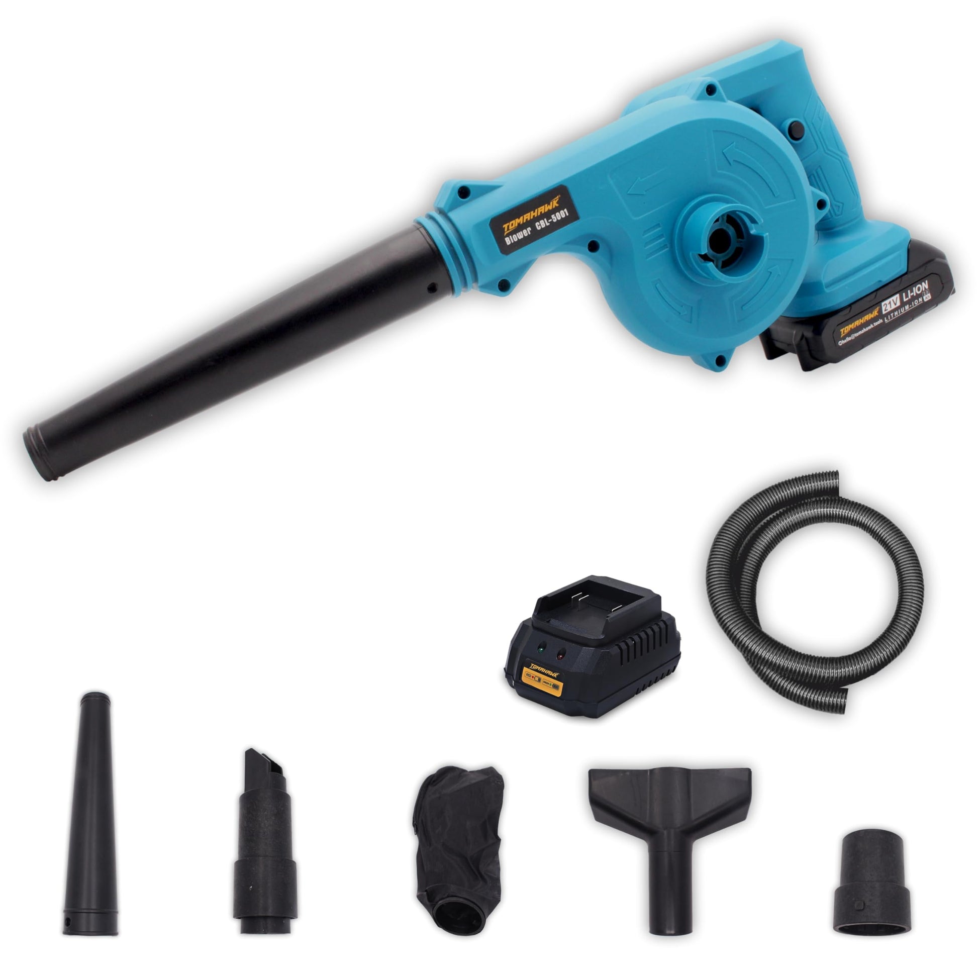 Tomahawk Cordless Handheld Blower - 21V 2.0Ah - CBL-5001