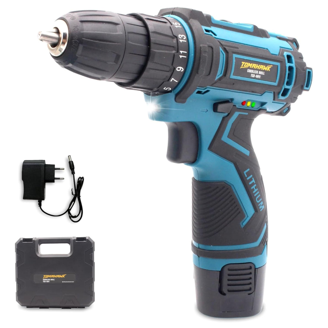 Tomahawk Cordless Drill/Screwdriver - 12V 2-Speed 1.5Ah Single Battery 10mm Chuck - TCD-9011