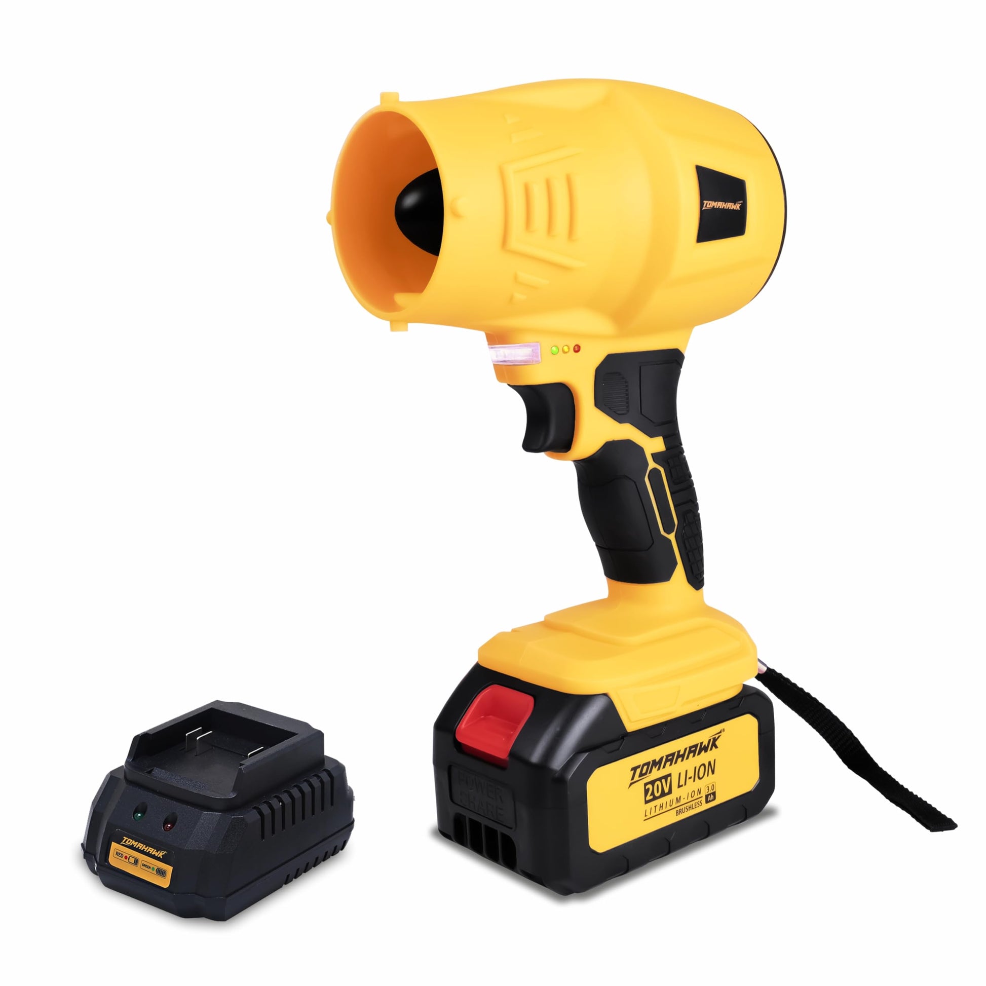 Tomahawk Blower - Cordless 20V 3Ah Battery 200km/hr Air Flow Speed Pure Copper Motor - TUR-3900