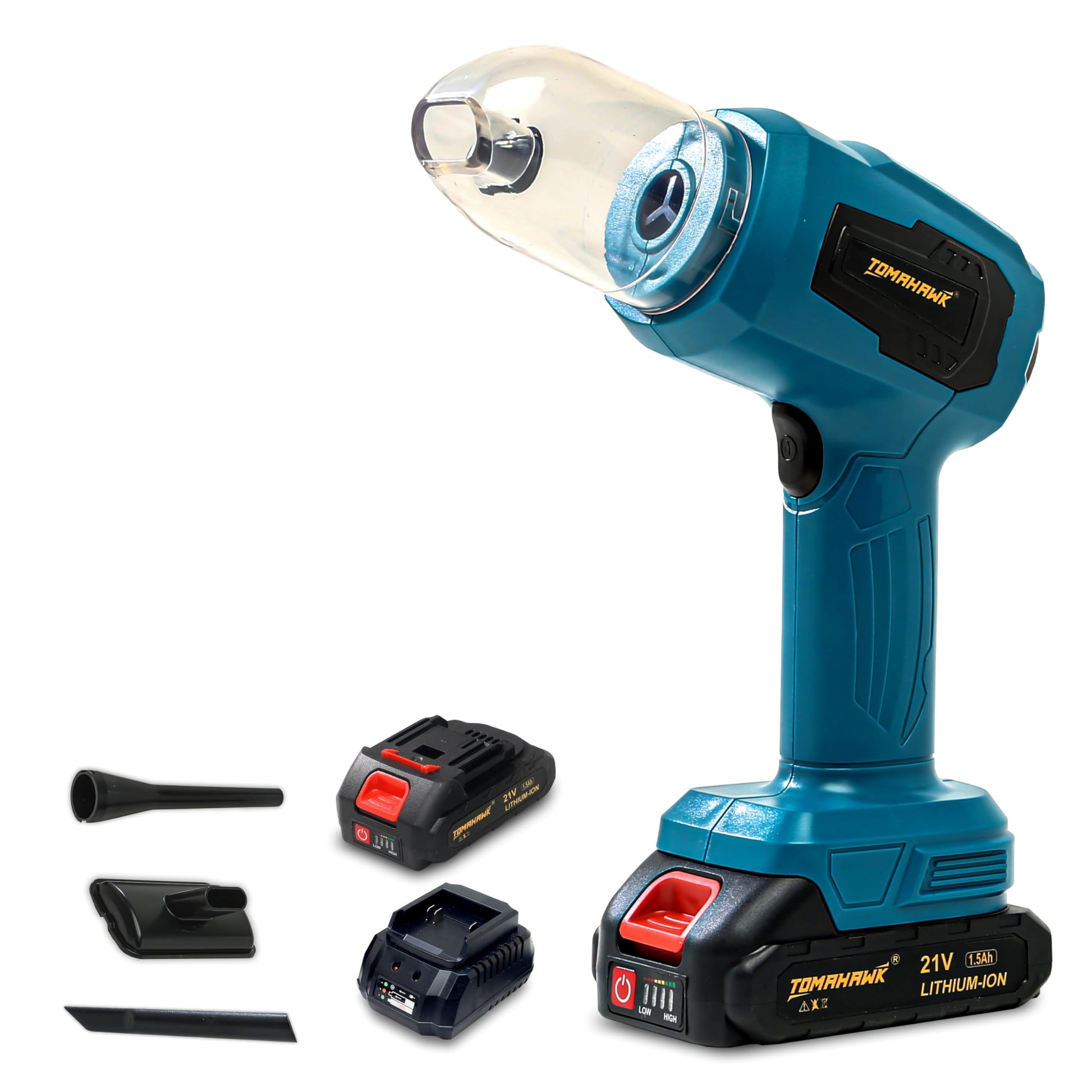 Tomahawk Cordless Car Vacuum Cleaner For Car & Wet Cleaning - 4.5 Meter Power Cord Cable, 12V DC Supply, 120W Rated Power, 5000pa Suction Power - VAB-640