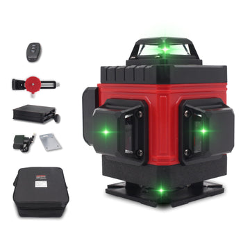 Laser Level - 4 x 360° Green Line Laser, Self-Leveling, IP54 Waterproof & Dustproof - OLL 32