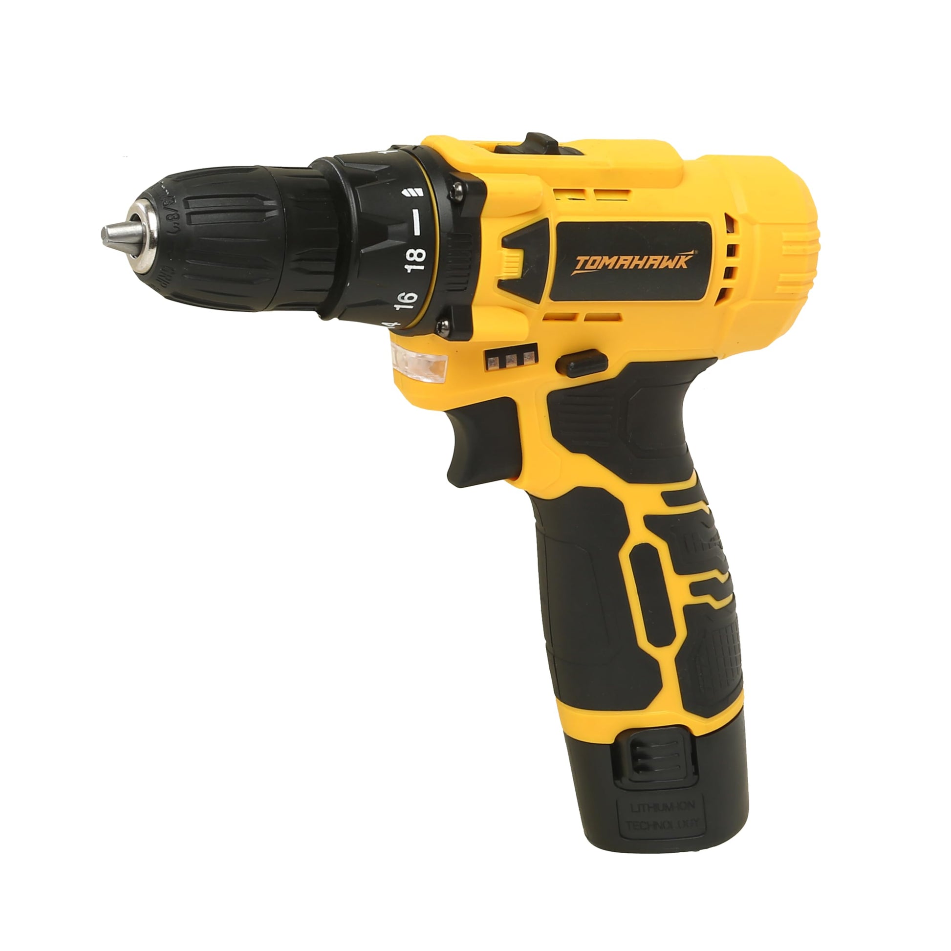 Tomahawk Cordless Drill/Screwdriver - 12V 10mm Keyless Chuck Dual Speed 1x 1.5Ah Battery - DMS-5000