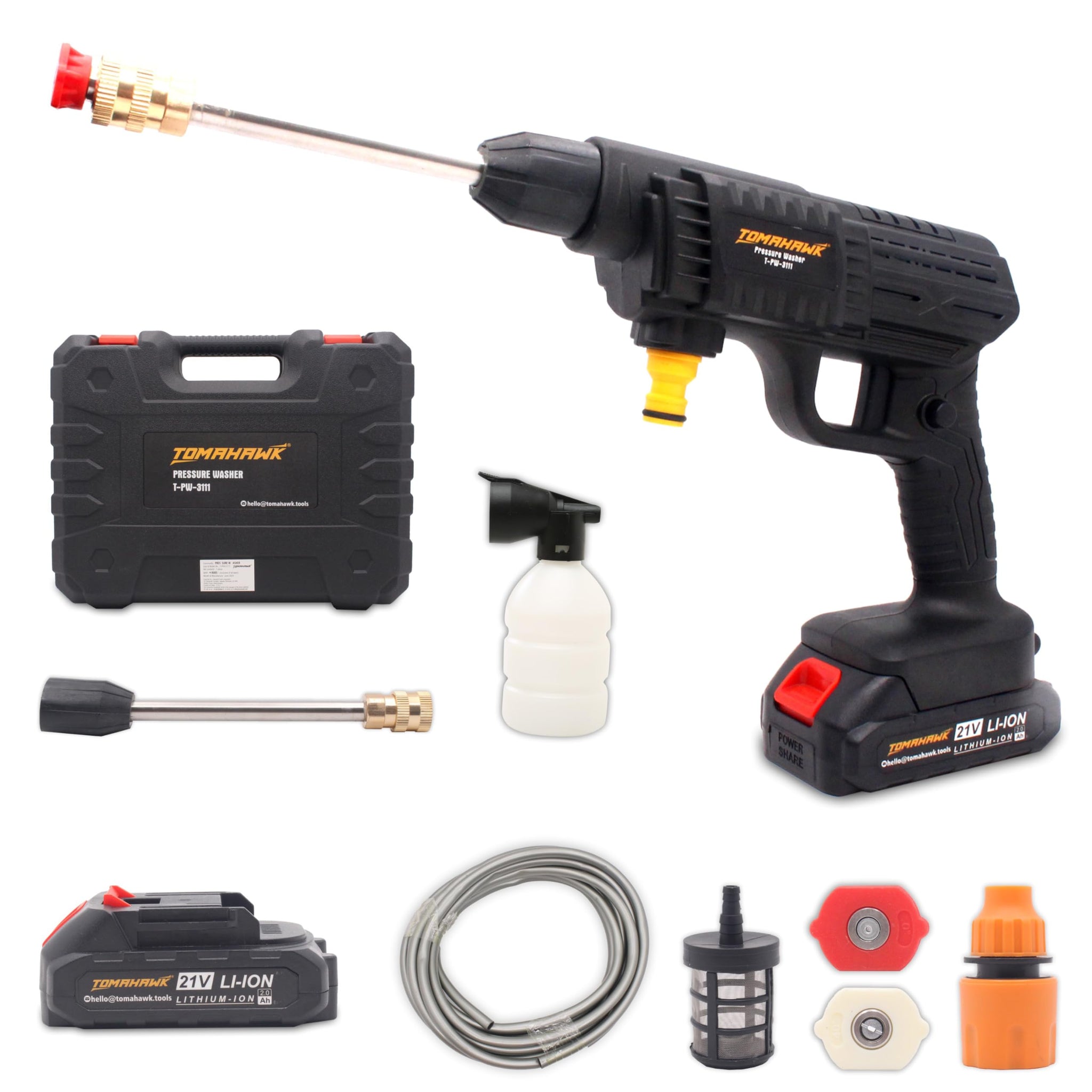 Tomahawk Cordless Pressure Washer - 21V - Portable Power Washer