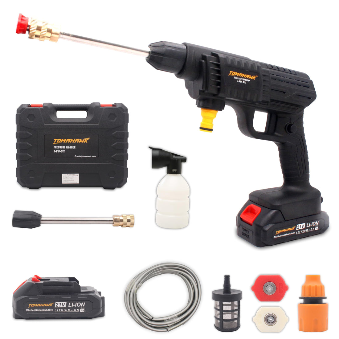 Tomahawk Cordless Pressure Washer - 21V - Portable Power Washer