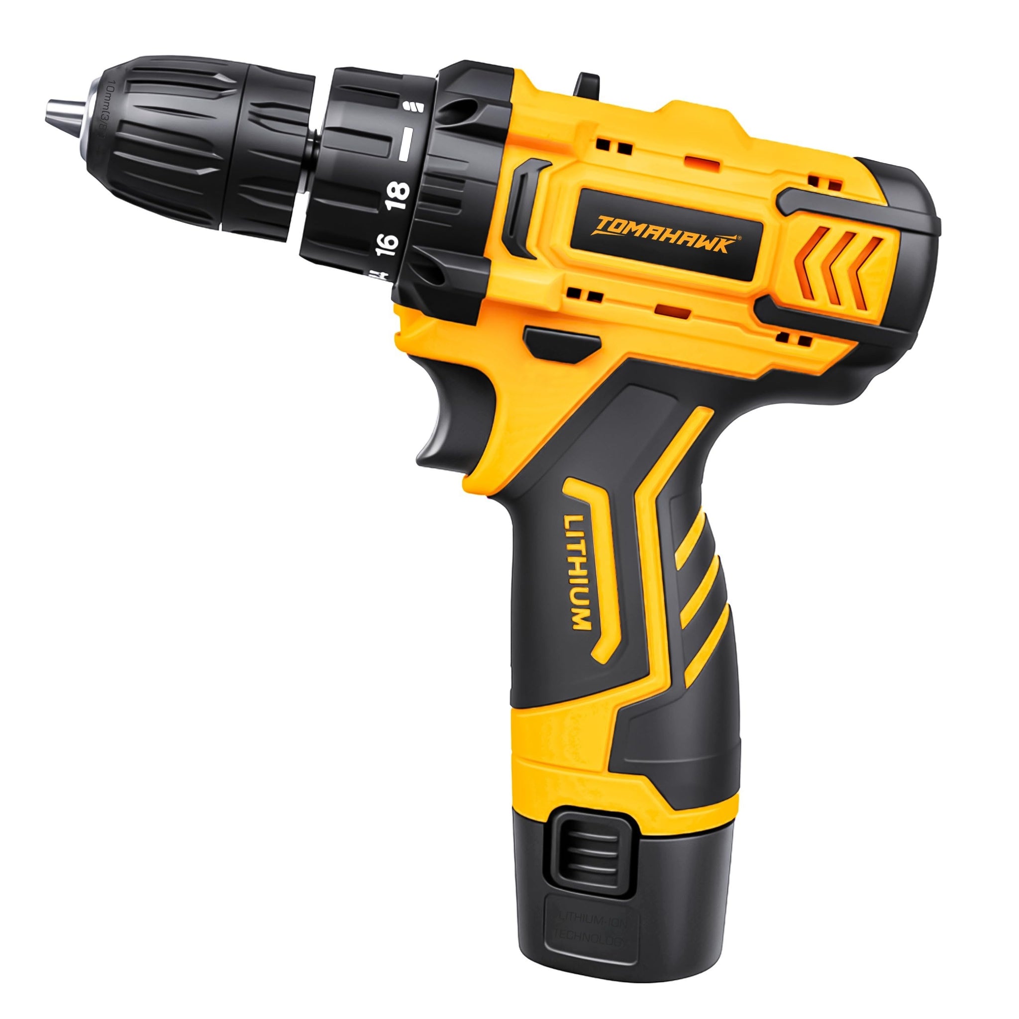 Tomahawk Cordless Screwdriver & Drill - 12V, 1.5Ah Battery, 1350 RPM, 10mm Chuck - DMS-7000