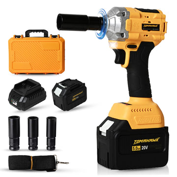 Tomahawk Cordless Impact Wrench - Brushless, 1/2 Inch Drive, 3300 IPM, 2300 RPM, 300 Nm Torque - T5252