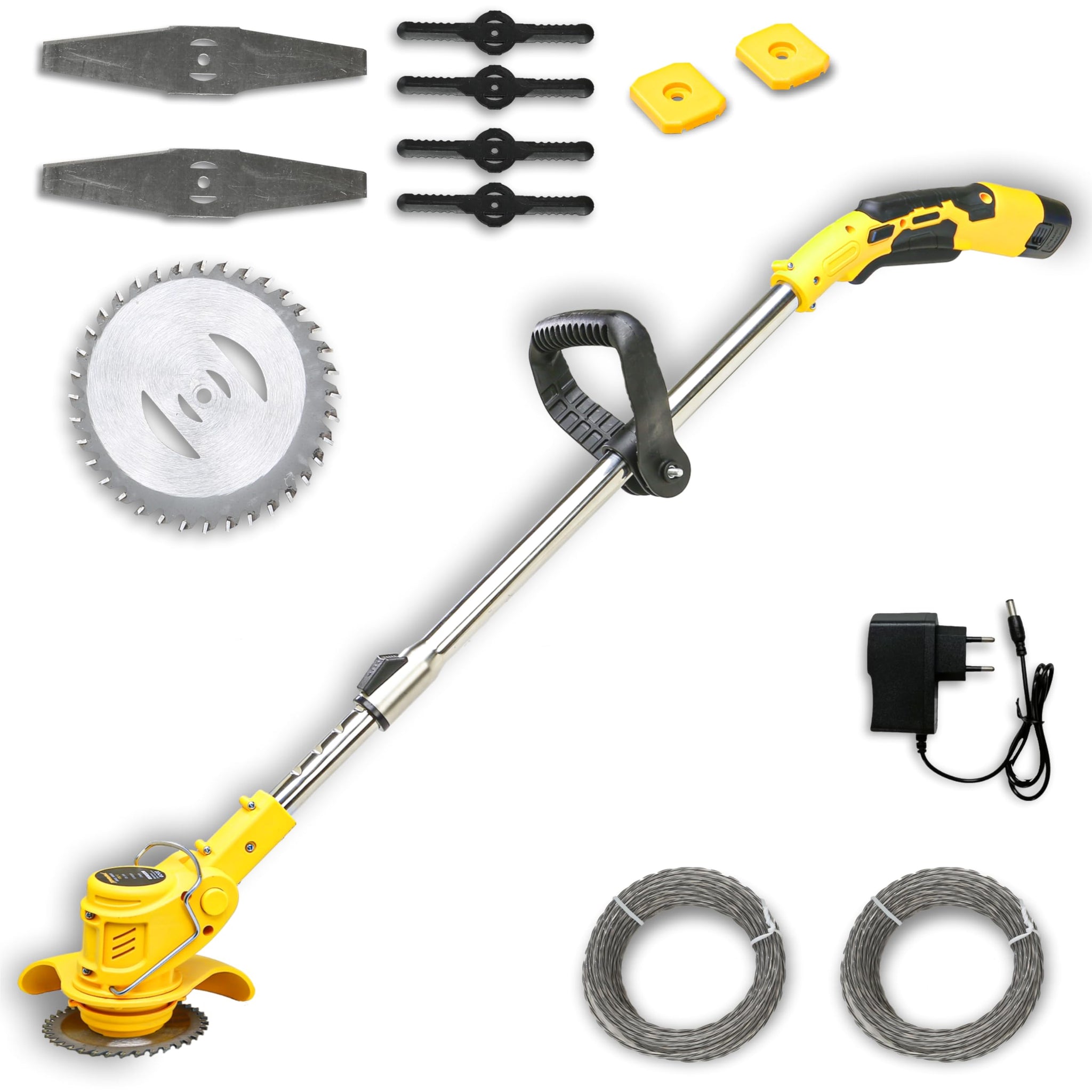 Tomahawk Cordless String Trimmer - 12V 1x 1.5Ah Battery - Lawn Mower Attachment