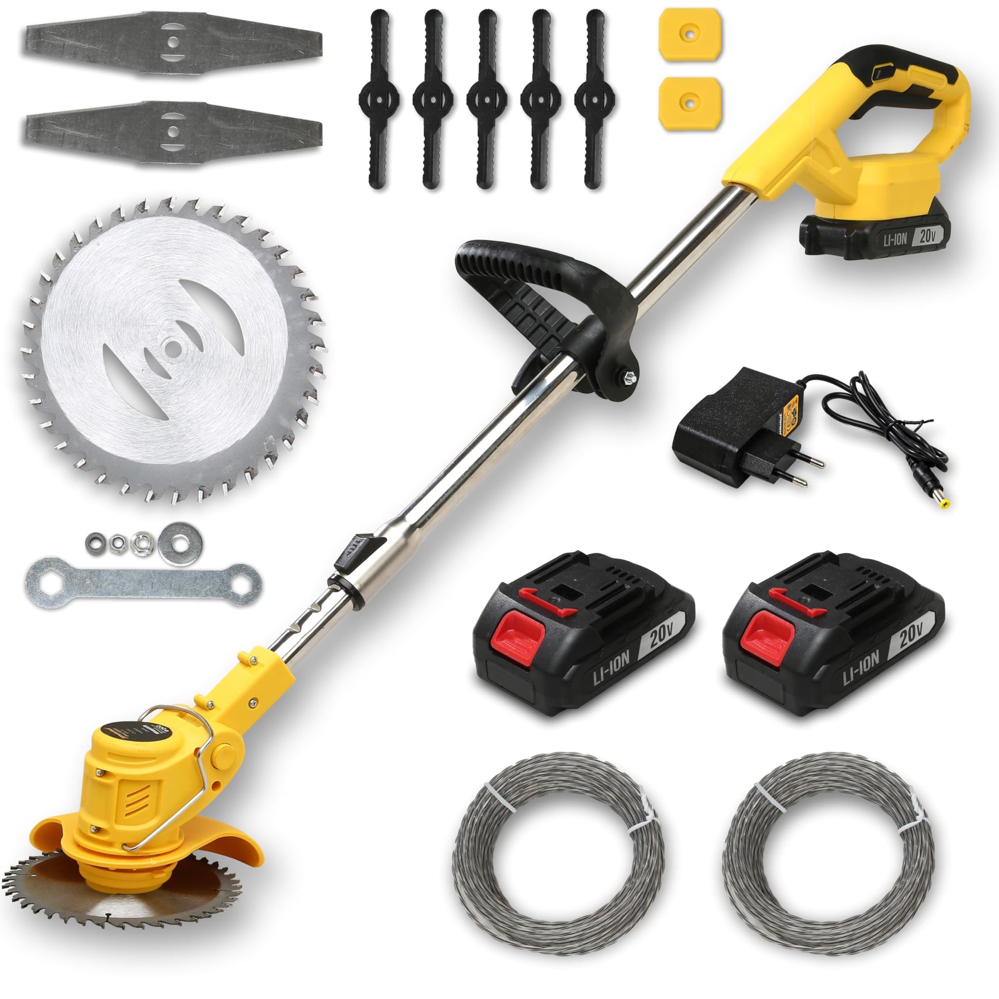 Tomahawk Electric Grass Cutter - Cordless 20V 2x 1.5Ah Battery