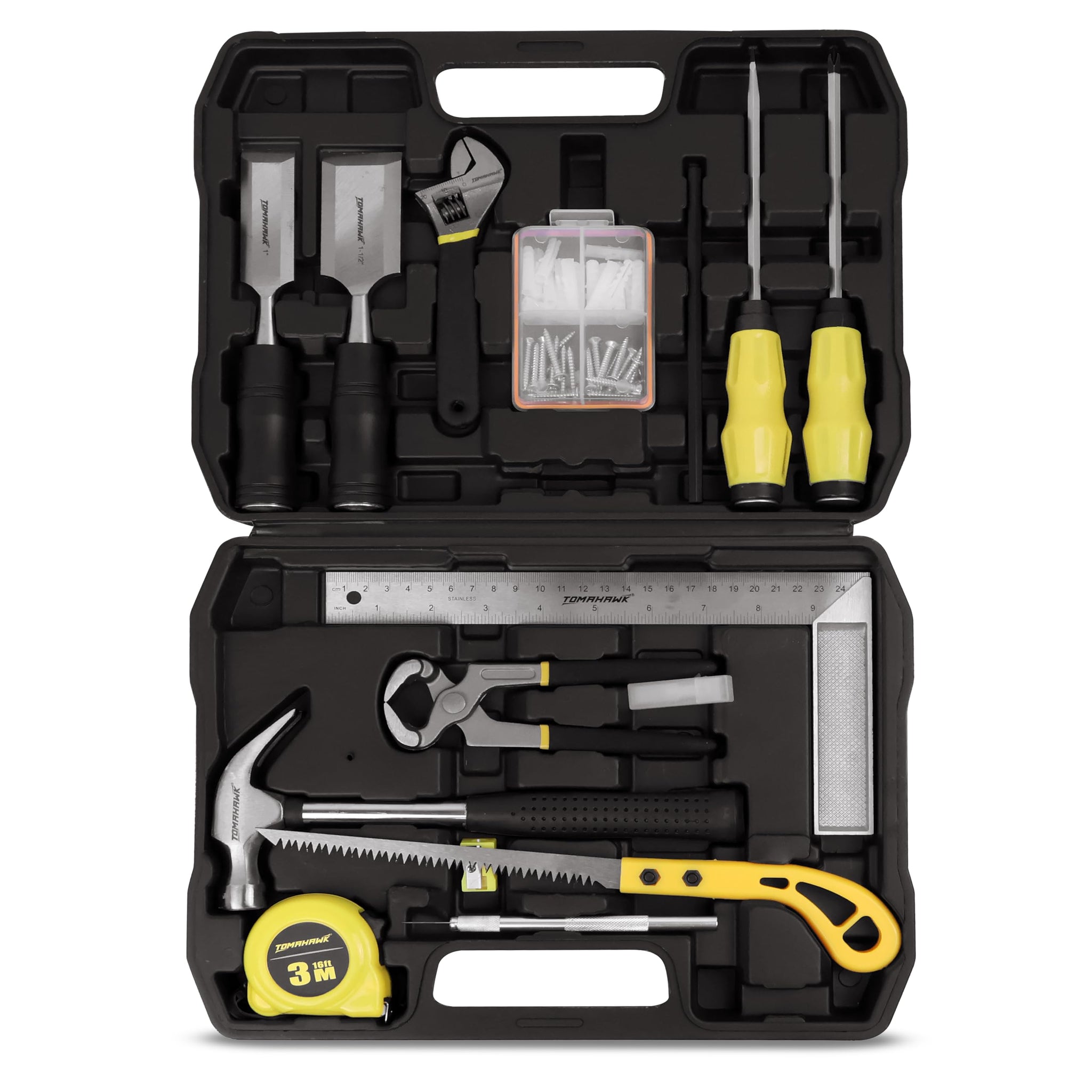 Tomahawk 61-Piece Carpenter Hand Tool Kit - 61-Piece - CAR-0061